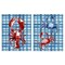 Stupell Industries Coastal Cuisines on Plaid 2pc Canvas Wall Art Set Design by Mercedes Lopez Charro
